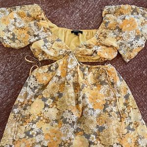 Yellow floral dress